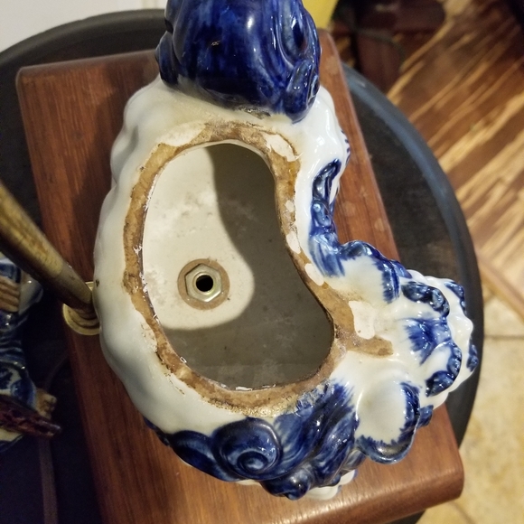 Japanese Blue and White Kutani Porcelain Statue Figure of Sau, the Immortal Lamp - Picture 6 of 9